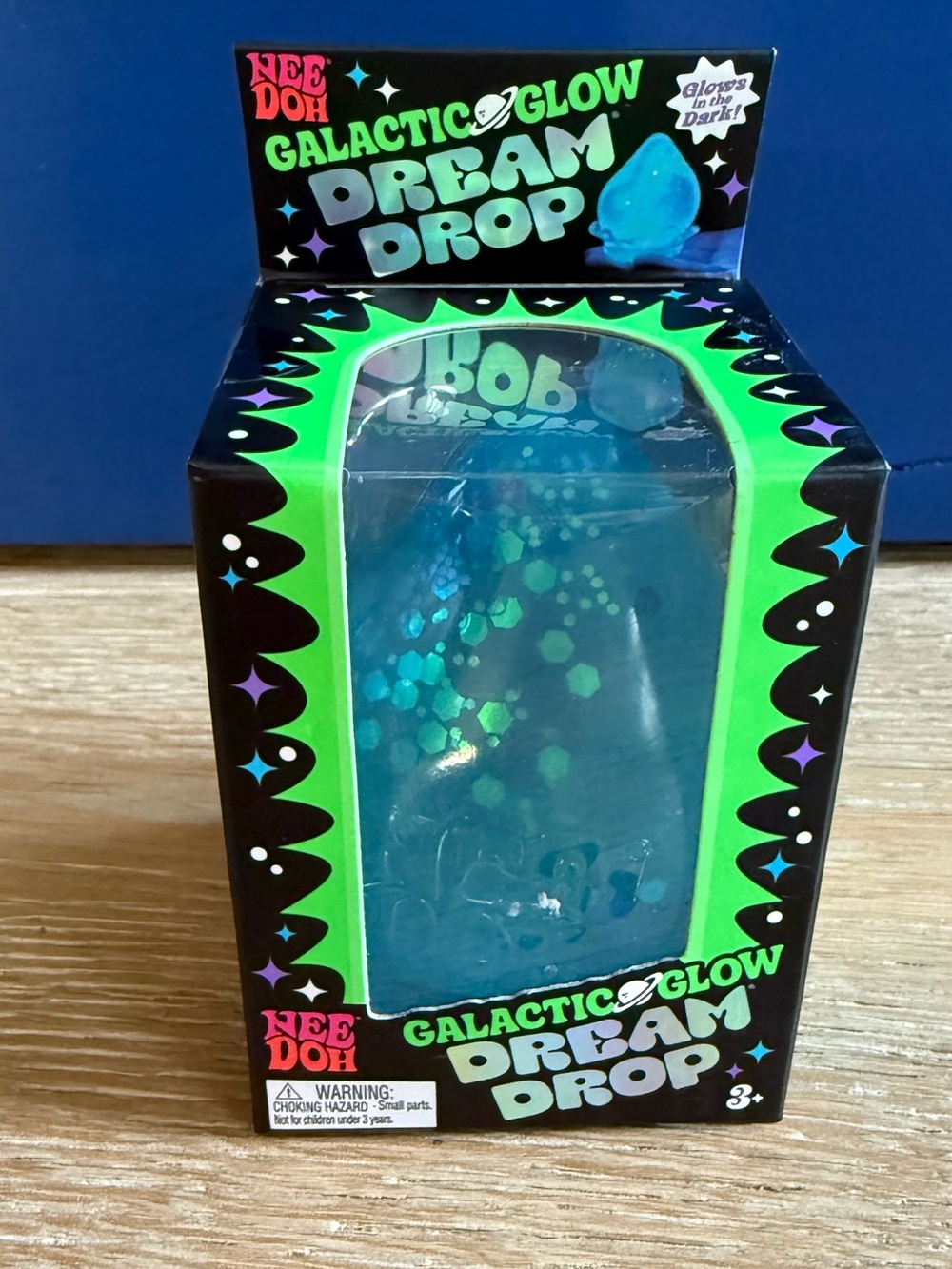 NeeDoh Galactic Glow Dream Drop - Teal Blue (glow in the dark!) 🪐🩵💚
